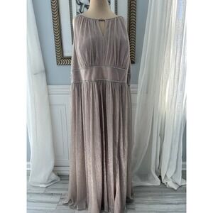 Oleg Cassini Gown Mauve Shimmer Rhinestone Mother of the Bride Formal 24W
